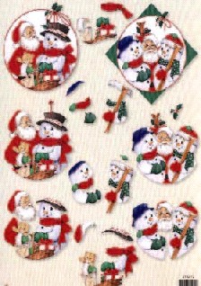Sonderposten 3D - Schneidebogen, Weihnachts-Schneemann